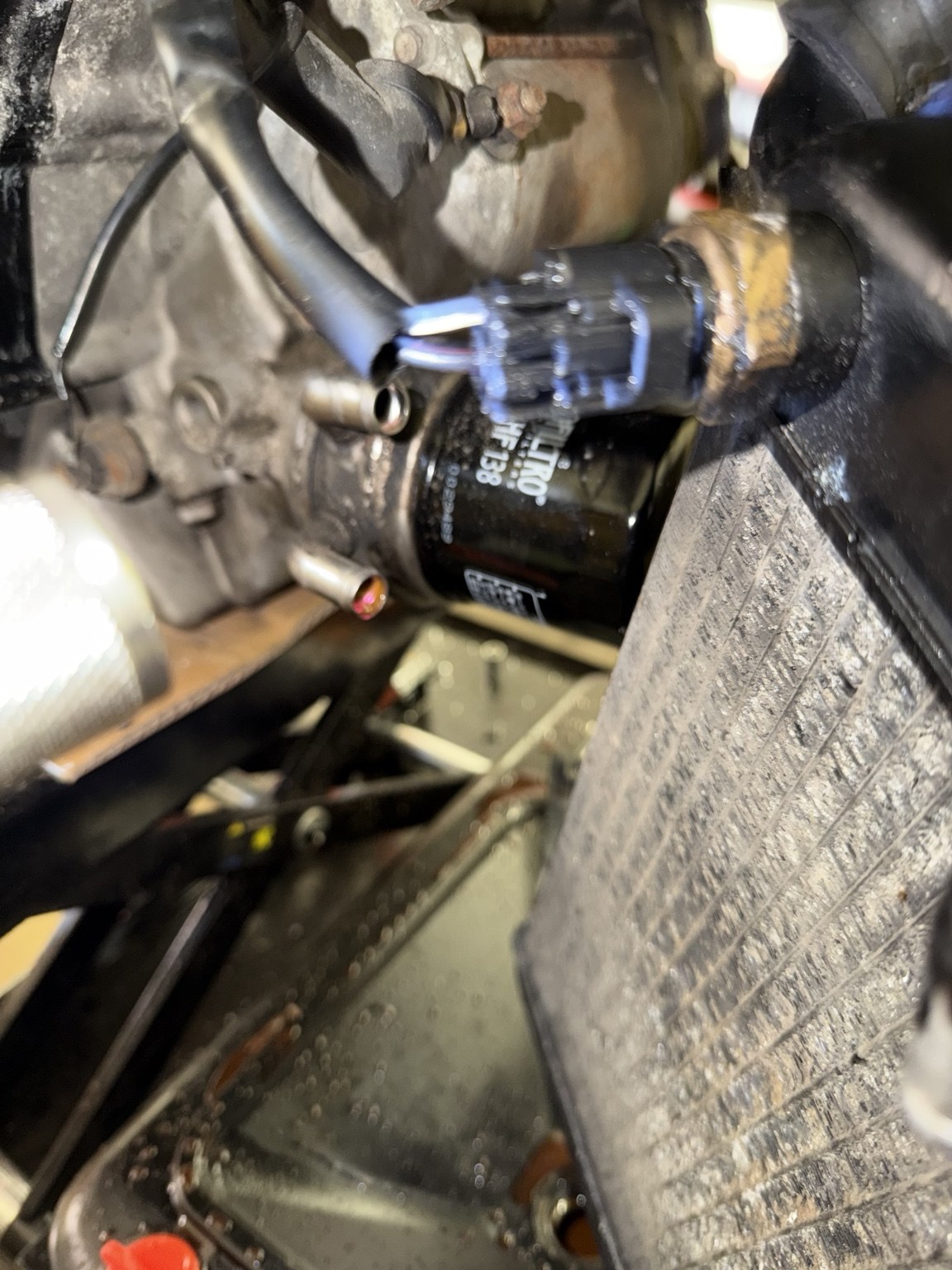 Exposed engine and frame